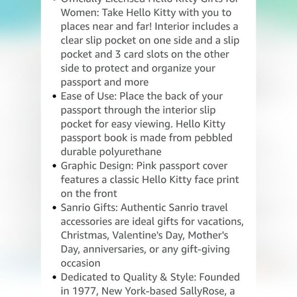 Hello Kitty Passport Wallet - Picture 9 of 12